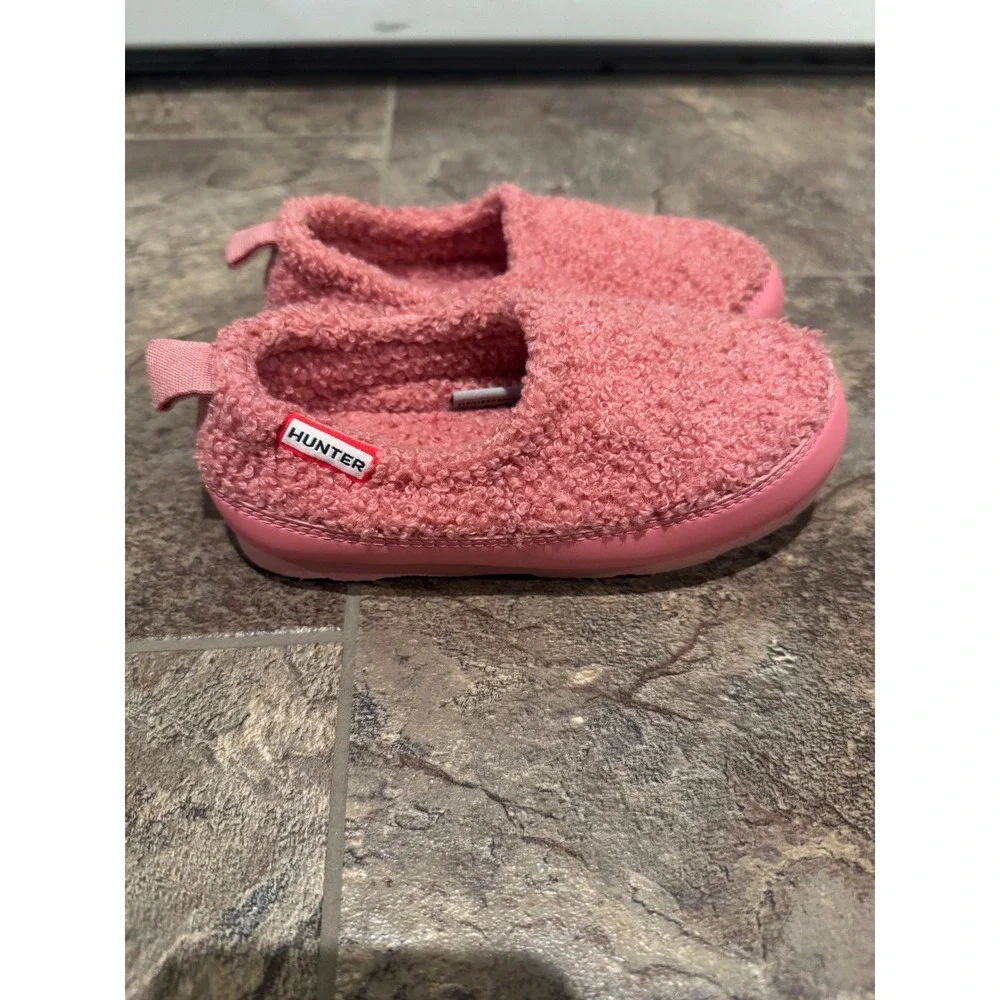 Hunter‎ Kids First Sherpa Pink Slippers Shoes Girls EU 28 UK 10 US 1